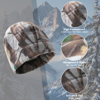 Novedades Gorro de Ciclismo de Forro Polar con Estampado de Camuflaje, Gorros de Invierno para Actividades al Aire Libre, Gorros Deportivos para Correr, Ciclismo, Esquí