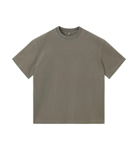 Alta calidad 350g grueso gota hombro personalizado en blanco 100% algodón liso camiseta Heaveweight camiseta para hombres - Product Image 3