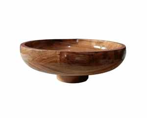Tazón de Servir de Madera de Acacia Hecho a Mano de Primera Calidad, Estilo Bonito, Color Personalizado, Ecológico, para Uso Doméstico - Product Image 1