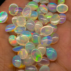 7-9 MM Ethiopian Opal Cabochon Bonne Qualité Multi Flashy Opal Cabochon Lot Forme Ovale Welo Opale Pour La Fabrication De Bijoux - Product Image 2