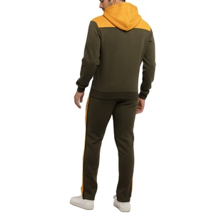 Ensemble de survêtement pour homme avec capuche et blocs de couleur, fermeture éclair, pantalon de jogging athlétique, vêtements de sport décontractés, survêtement pour homme 2026 - Product Image 4