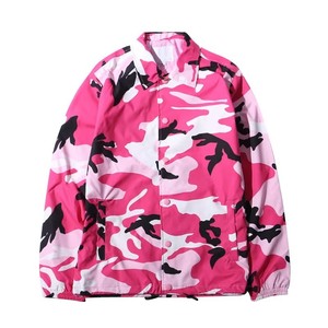 Coupe-vent unisexe élégant de haute qualité en toile à col tournant personnalisé OEM nouvelle tendance pour la course à pied en plein air Camouflage entraîneurs - Product Image 1