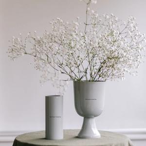 Diseño hecho a mano hogar y oficina florero de Metal decorativo maceta de mesa de hierro gris con Base estilo costero - Product Image 1