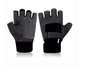 Guantes de cuero genuino para deportes, gimnasio, medio dedo, guantes de entrenamiento para levantamiento de pesas | Logotipo personalizado, equipo de gimnasio, guantes de Fitness - Product Image 5