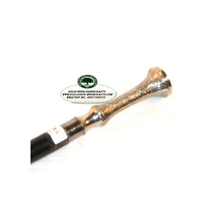 Bastón de madera Vintage para caminar con mango de latón bastón de madera para hombres mayores - Product Image 2