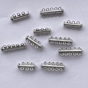 ตัวล็อคแบบตะขอเงินแท้ 925 ชุบทอง 3 และ 5 เส้น สำหรับงานสร้อยคอแบบซ้อนชั้น รุ่น SB3923 - Product Image 1