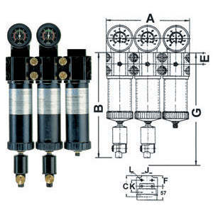 Nuevo Filtro de Aire Cilíndrico de Precisión 3/8 con 3 Grupos de Filtros 3473GL, Construcción HEPA de Fibra de Vidrio para Filtración de Aire - Product Image 1