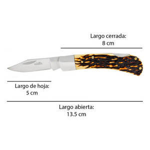 Coltello con serratura Wallis K901494 con manico in corno di cervo in acciaio inossidabile - Product Image 5