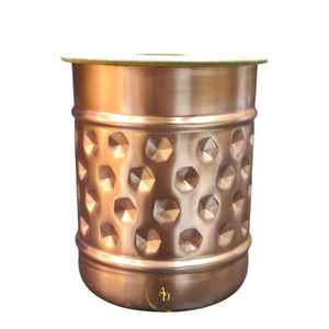 Ensemble de 3 boîtes en cuivre avec couvercle, qualité supérieure, texture martelée, écologique, pour la maison, l'hôtel, la cuisine, les restaurants - Product Image 5