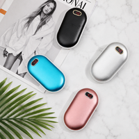 Jusqu'à 60 ° Chauffe-mains portable USB de poche avec écran LED, 6000 mAh, rechargeable, 3 niveaux, chauffe-mains électriques magnétiques
