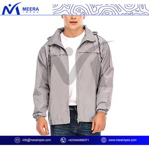 Veste coupe-vent respirante et imperméable pour hommes, vêtements d'extérieur de sport à capuche légers pour l'hiver, la randonnée et l'usage quotidien. - Product Image 3