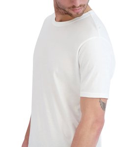 Bán Sỉ Áo Thun Nam Cổ Tròn Màu Trắng Trơn 100% Cotton Đặt Làm Theo Yêu Cầu - Product Image 4