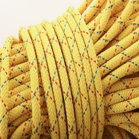 Corde d'escalade statique bleue pour l'alpinisme, équipement de protection individuelle pour la protection contre les chutes, fabriquée en nylon durable