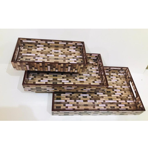 Plateau de service en bois au design moderne, plateau de taille personnalisée, prix de gros pour les collations, pizza, usage polyvalent, maison et mariage - Product Image 3