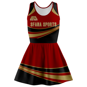 ชุดยูนิฟอร์มเชียร์ลีดเดอร์พิมพ์ลายแฟชั่นชุดกระโปรงแขนกุดสีม่วงสีขาวชุดการแสดงสินค้าตามสั่ง - Product Image 2