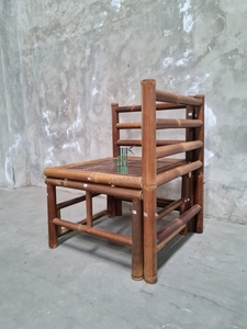 Chaise de loisirs en bambou antique, design traditionnel écologique, mobilier de maison, réglable, pour bureau à domicile, salon, restaurant, école - Product Image 3