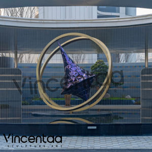 Vincentaa Arte moderno Gran <span class=keywords><strong>plaza</strong></span> al aire libre Centro comercial Escultura <span class=keywords><strong>de</strong></span> acero inoxidable Arte público - Product Image 2