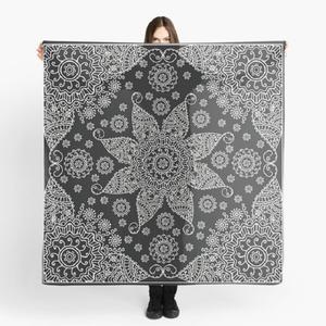 Vente en gros Hijab personnalisé en voile de coton carré de 115cm classique imprimé numériquement foulard accessoires musulmans pour l'été - Product Image 2