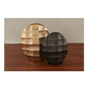 Vase à fleurs en aluminium de forme moderne haut tendance martelé riche texturé décor à la maison pour chambre salon mariage utilisation sur table - Product Image 2