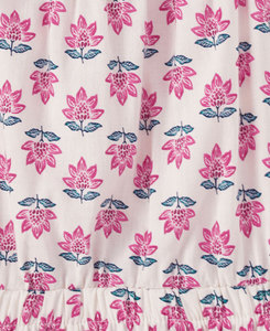 Vestido Práctico y Bonito para Chicas, con Estampado Floral, Tirantes Finos, Corte en A, Mini, Sin Mangas, de Algodón y Chifón, con Volantes, Estilo Veraniego - Product Image 4