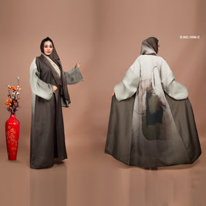 Premium Linen Full Length Modest <b>Abaya</b> for Women with Plus Size Option Evening Party Wear - Product Image 3