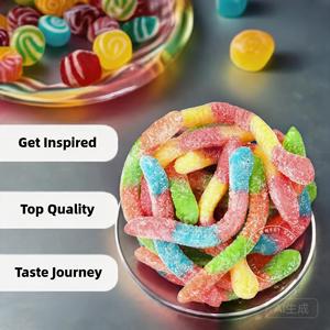 Vente en gros de bonbons gélifiés acidulés aux fruits, sans gélatine, halal, en vrac, fabricant OEM, fournisseur, usine, livraison directe - Product Image 1