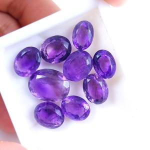 Cabujón suelto facetado de amatista natural al por mayor, forma de mezcla de piedras preciosas a juego para la fabricación de joyas - Product Image 2