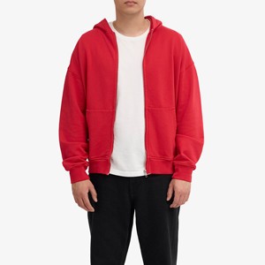 2025 sudaderas con capucha personalizadas para hombre 100% algodón pesado de gran tamaño Zip Up Drop Shoulder Pocket sudaderas con capucha en blanco funcionales para hombres - Product Image 2