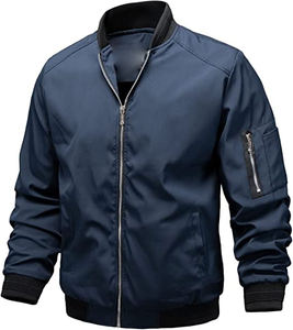 Customizable <b>Thin</b> Satin Letterman Style High Street Bomber <b>Jackets</b> for <b>Men</b> Women Front Logo Woven Fabric with Zipper for Winter - Product Image 4