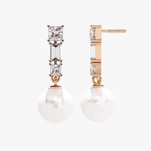 Trendy 14K Gold Lab Grown Diamond <b>Hoop</b> <b>Earrings</b> for Women Round Cut IGI Certified Luxury <b>Fine</b> Jewelry Latest Design Wedding - Product Image 4