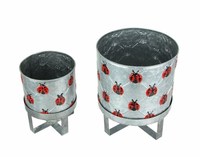 Penjualan terlaris terbaru desain mewah baru standar tinggi Finishing persegi panjang galvanis logam pekebun dengan dudukan dengan harga rendah