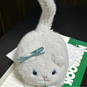 Peluche chaton Jelly Cat Cappuccino, super douce, avec oreilles mobiles, adorable cadeau d'anniversaire, garnie de coton PP - Product Image 4