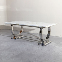 Ensemble de table à manger en marbre de luxe moderne, 6 places, meubles de salle à manger, meubles de maison