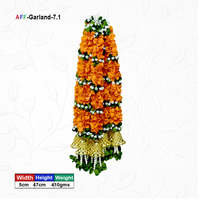 Karangan Bunga Buatan dengan Lonceng Emas dan Benang Dekoratif Model AFF-Garland-7.1 Rp.780/10pcs