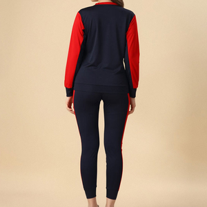 Survêtements avec logo personnalisé de haute qualité pour femmes hiver sweat à capuche avec fermeture éclair pantalon évasé ensemble techniques de strass vente en gros personnaliser - Product Image 4