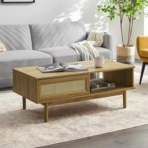 Meubles de salon pour petit appartement moderne, table basse en bois massif, hauteur réglable, mobilier de maison de luxe léger - Product Image 3