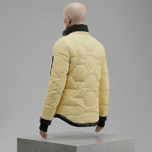 Men Padded Winter <b>Jacket</b> <b>Quilted</b> <b>Pattern</b> High Collar Warm Zip Up Outdoor <b>Jacket</b> OEM ODM Wholesale - Product Image 2