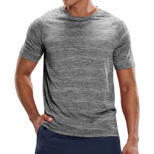 Camiseta deportiva de secado rápido personalizada para hombre, camiseta informal de entrenamiento atlético para gimnasio teñida lisa, superventas, transpirable, deportiva de talla grande - Product Image 4