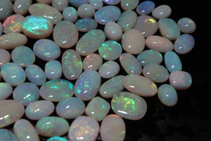 Cabujón de ópalo de fuego australiano natural, piedra preciosa de corte ovalado Coober Pedy sólido para hacer joyas, lote de joyas - Product Image 4