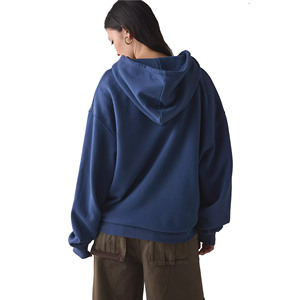 Sweat à capuche personnalisé de haute qualité 100% coton hiver French Terry pour femmes avec sérigraphie personnalisée conception d'épaule tombante - Product Image 4