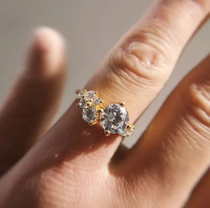 Bagues de fiançailles Vintage coupe ronde femmes bague en argent Sterling Moissanite nouveau Design bague pour femmes - Product Image 3