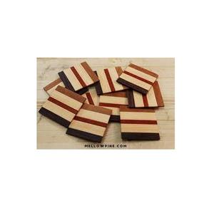 Home <b>Table</b> Ware Coaster Tea <b>Coffee</b> and Drink Water <b>Glass</b> For Wooden Coaster With Wood Holder New Design Custom Logo - Product Image 5