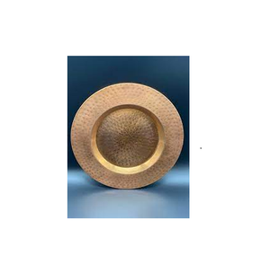 Assiette de chargeur martelée en cuivre de conception merveilleuse avec assiette de chargeur de bol de nourriture pour ustensiles de cuisine et restaurants - Product Image 3