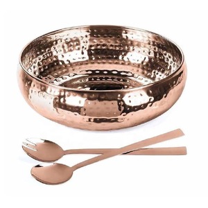 Hot Selling Silver Hammered Aluminium <b>Salad</b> <b>Serving</b> <b>Bowl</b> Minimalist Mixing <b>Bowl</b> Perfect for Housewarmings and Dinner Parties - Product Image 6