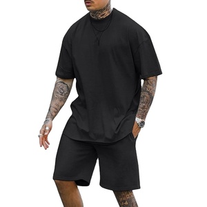 Summer Men Oversized Waffle T-Shirt & Set Casual Two Piece Set Men's Set Summer Sportswear Fashion Two Piece Set 2026 - Product Image 1