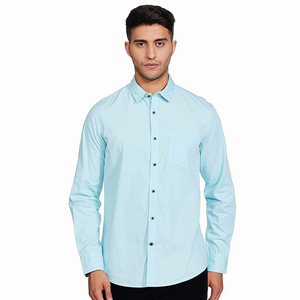 Camisas de vestir para hombre personalizadas OEM camisas de vestir de oficina formales de manga corta de fibra de bambú sin hierro sin arrugas para hombre - Product Image 1