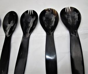 Cuillère en corne véritable servant de nouveaux couverts en corne au design traditionnel pour restaurant Couverts en corne de buffle naturelle Agate - Product Image 2