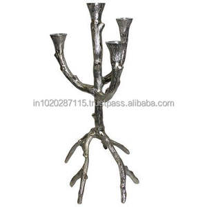 Candelabro de metal pulido negro para el centro de mesa de decoración del hogar y velas de cena romántica con atractivo de diseño clásico - Product Image 3