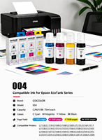 Recharge d'encre compatible Epson EcoTank 004, encre pour imprimante, pour l'impression de documents et de photos, solution d'impression pour la maison, le bureau et les entreprises