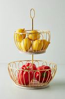 Conception personnalisée Unique et décorative et finition or et or rose paniers de fruits et légumes avec 2 et 3 niveaux